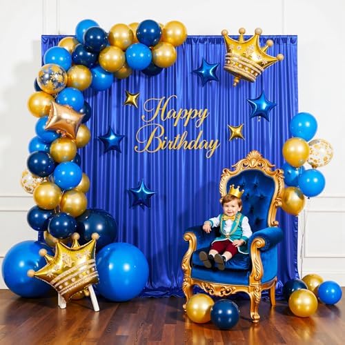 10x10FT Sapphire Blue Sequin Backdrop Curtain - 2 Panels of 5x10FT Wrinkle-Free Glitter Drapes for Photography, alternate