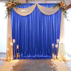 10x10FT Sapphire Blue Sequin Backdrop Curtain - 2 Panels of 5x10FT Wrinkle-Free Glitter Drapes for Photography, alternate