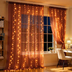 10x10ft Terracotta Tulle Backdrop Curtains with Lights String for Parties, Wrinkle Free Sheer Curtain Wedding, alternate view