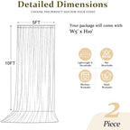 10x10FT White Backdrop Curtains for Parties, Wrinkle-Free Photo Backdrop Drapes, Background Fabric Drapes for, alternate view