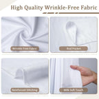 10x10FT White Backdrop Curtains for Wedding Parties, Ultra Drapey & Silky Drapes for Backdrop Skin-Friendly &, alternate view