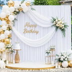 10x10FT White Backdrop Curtains for Wedding Parties, Ultra Drapey & Silky Drapes for Backdrop Skin-Friendly &, alternate view