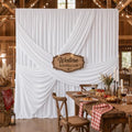 10x10FT White Backdrop Curtains, Polyester Back Drop for Parties in 10x10FT