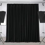 10x10ft Wrinkle Free Black Backdrop Curtain for Parties in 10x10ft, alternate view 3