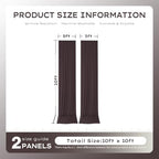 10x10ft Wrinkle Free Brown Backdrop Curtains for Party Background, 2 Panels 5x10ft Silky Polyester Photo, alternate view 6