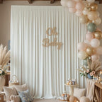 10x10ft Wrinkle Free Ivory Backdrop Curtains for Parties, 2 Panels 5x10ft Silky Polyester Photo Backdrop Drapes, alternate