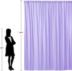 10x10ft Wrinkle Free Lavender Backdrop Curtain for Parties Soft Fabric Drapes Wedding Curtain Backdrop for, alternate view 6