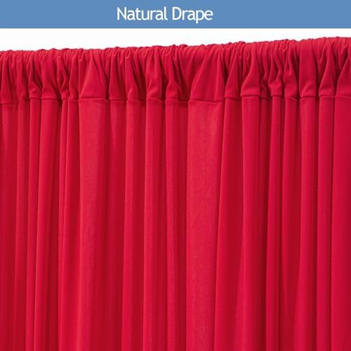 10x10ft Wrinkle Free Red Backdrop Curtain for Parties Soft Fabric Drapes Wedding Red Curtain Backdrop for, alternate view 3