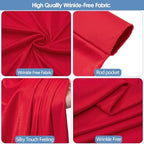 10x10ft Wrinkle Free Red Backdrop Curtain for Parties Soft Fabric Drapes Wedding Red Curtain Backdrop for, alternate view 4
