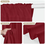 10x10ft Wrinkle Free Red Christmas Backdrop Curtain for Parties in 10x10ft, alternate view 4