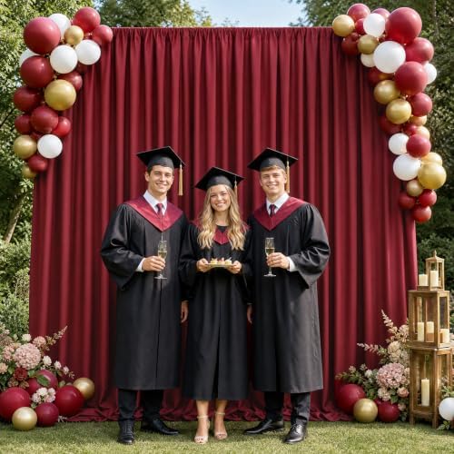 10x10ft Wrinkle Free Red Christmas Backdrop Curtain for Parties in 10x10ft, alternate view 6