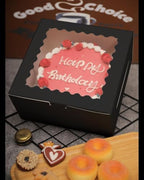 10x10x5 Cake Box, 4 Sets Black Cake Box with Window & 4 Sets 10" Black Cake Round Boards, 10inch Cake Containers, alternate
