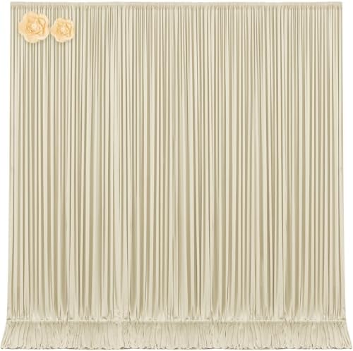 10x12 Backdrop Curtains for Wedding Party Wrinkle Free Beige Backdrops Curtain Drapes Fabric Decorations Photo