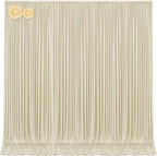10x12 Backdrop Curtains for Wedding Party Wrinkle Free Beige Backdrops Curtain Drapes Fabric Decorations Photo