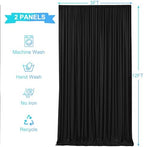10x12 Black Backdrop Curtains for Wedding Party Wrinkle Free Backdrops Curtain Drapes Fabric Decorations Photo, alternate