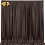 10x12 Brown Backdrop Curtains for Wedding Party Wrinkle Free Backdrops Curtain Drapes Fabric Decorations Photo