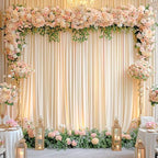 10x12 Champagne Backdrop Curtains for Wedding Party Wrinkle Free Backdrops Curtain Drapes Fabric Decorations, alternate view