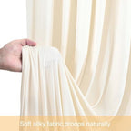 10x12 Champagne Backdrop Curtains for Wedding Party Wrinkle Free Backdrops Curtain Drapes Fabric Decorations, alternate view