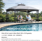 10x12 Double Tiered Gazebo Replacement Canopy, Upgraded 300D Polyester Heavy Duty Canopy Cover Top with Air, alternate view 2