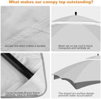 10x12 Double Tiered Gazebo Replacement Canopy, Upgraded 300D Polyester Heavy Duty Canopy Cover Top with Air, alternate view 5