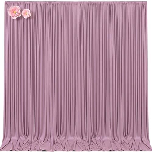 10x12 Dusty Pink Backdrop Curtains for Wedding Party Wrinkle Free Backdrops Curtain Drapes Fabric Decorations