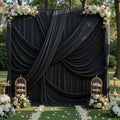 10x12 ft Black Backdrop Curtains for Weddings Parties, Birthdays and Photos in 10x12 ft