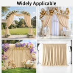 10x12 ft Champagne Backdrop Curtains for Wedding, Party and Photo in 10FT(W) x 12FT(H) in Champagne, alternate view 5