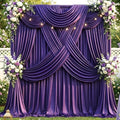 10x12 ft Deep Purple Backdrop Curtains for Weddings, Birthdays and Photos in 10x12 ft