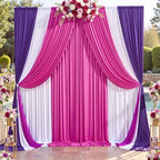 10x12 ft Deep Purple Backdrop Curtains for Weddings, Birthdays and Photos in 10x12 ft, alternate view 4