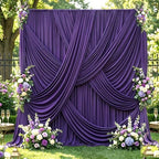 10x12 ft Deep Purple Backdrop Curtains for Weddings, Birthdays and Photos in 10x12 ft, alternate view 5