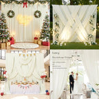 10x12 ft Ivory Backdrop Curtains for Weddings Parties, Birthdays and Photos in 10x12 ft, alternate view 5
