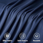 10x12 ft Navy Blue Backdrop Curtain for Wedding Parties, Wrinkle Free 2 Panels 12 ft Long Polyester Photo, alternate view 5