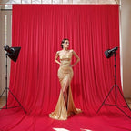 10x12 FT Red Backdrop Curtain for Parties Wrinkle Free Photo Backdrop Curtains Polyester Wedding Back Drop Cloth, alternate