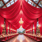 10x12 FT Red Backdrop Curtain for Parties Wrinkle Free Photo Backdrop Curtains Polyester Wedding Back Drop Cloth, alternate
