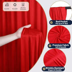 10x12 ft Red Backdrop Curtains for Wedding, Party and Photo in 10FT(W) x 12FT(H) in Red, alternate view 4
