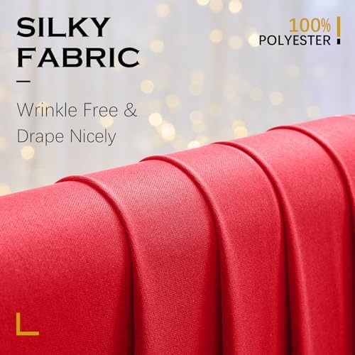 10x12 ft Red Backdrop Curtains for Weddings Parties, Birthdays and Photos in 10x12 ft, alternate view 3