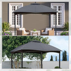 10x12 ft Replacement Canopy Top for #GF-12S004B-1, Gray in 10x12 ft in Gray, alternate view 6