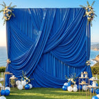10x12 ft Royal Blue Backdrop Curtains for Weddings, Birthdays and Photos in 10x12 ft