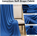 10x12 ft Royal Blue Backdrop Curtains for Weddings, Birthdays and Photos in 10x12 ft, alternate view 5