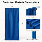 10x12 ft Royal Blue Backdrop Curtains for Weddings, Birthdays and Photos in 10x12 ft, alternate view 6