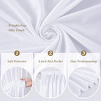 10x12 FT White Backdrop Curtain for Parties Wrinkle Free Photo Backdrop Drapes Polyester Wedding Back Drop Cloth, alternate
