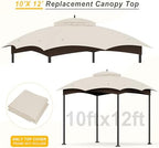 10x12 Gazebo Canopy Replacement, #GF-12S004B-1, Beige in Beige, alternate view 4