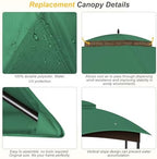 10x12 Gazebo Canopy Replacement, #GF-12S004B-1, Green in Green, alternate view 6