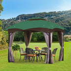 10x12 Gazebo Canopy Replacement, #GF-12S004B-1, Green in Green, alternate view 7