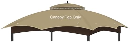 10x12 Gazebo Canopy Replacement, #GF-12S004B-1, Khaki in Khaki