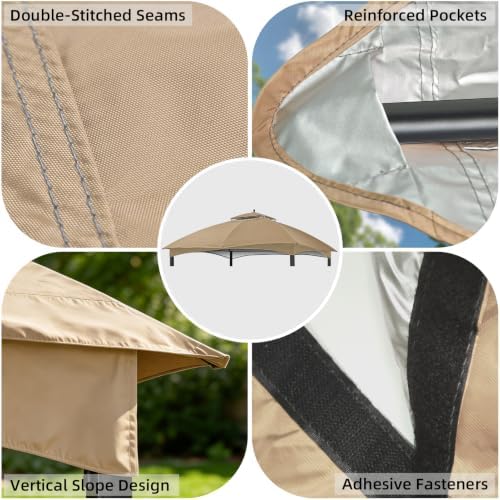 10x12 Gazebo Replacement Canopy Top for Lowe's Allen Roth #GF-12S004B-1, alternate view 4