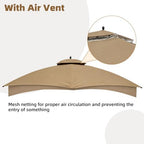 10x12 Gazebo Replacement Canopy Top for Lowe's Allen Roth #GF-12S004B-1, alternate view 6