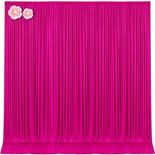 10x12 Hot Pink Backdrop Curtains for Wedding Party Wrinkle Free Backdrops Curtain Drapes Fabric Decoration