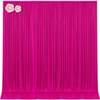 10x12 Hot Pink Backdrop Curtains for Wedding Party Wrinkle Free Backdrops Curtain Drapes Fabric Decoration