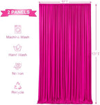 10x12 Hot Pink Backdrop Curtains for Wedding Party Wrinkle Free Backdrops Curtain Drapes Fabric Decoration, alternate view 5